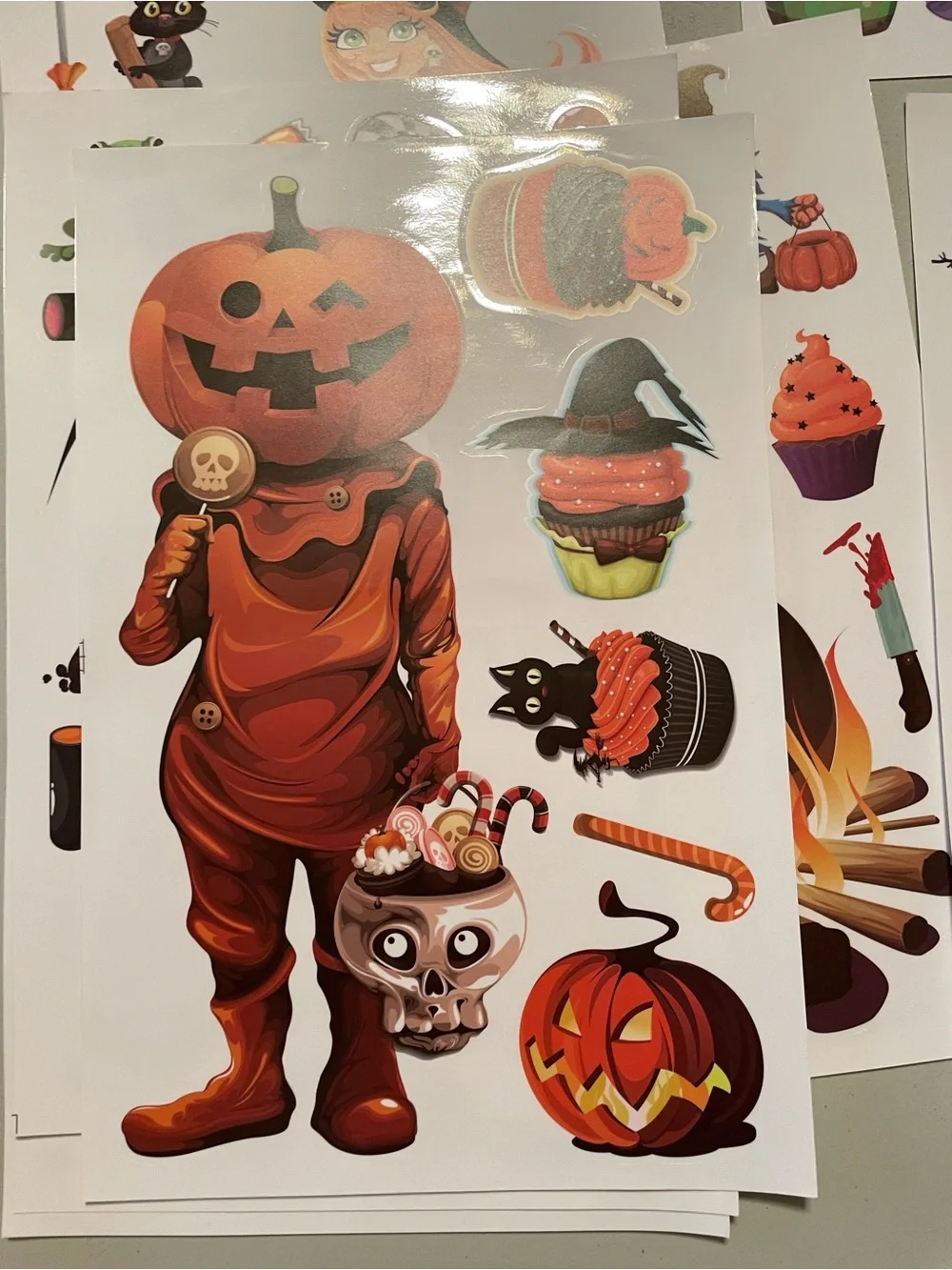 Halloween Horror Window Cling Stickers Holiday Decor 9 sheets New